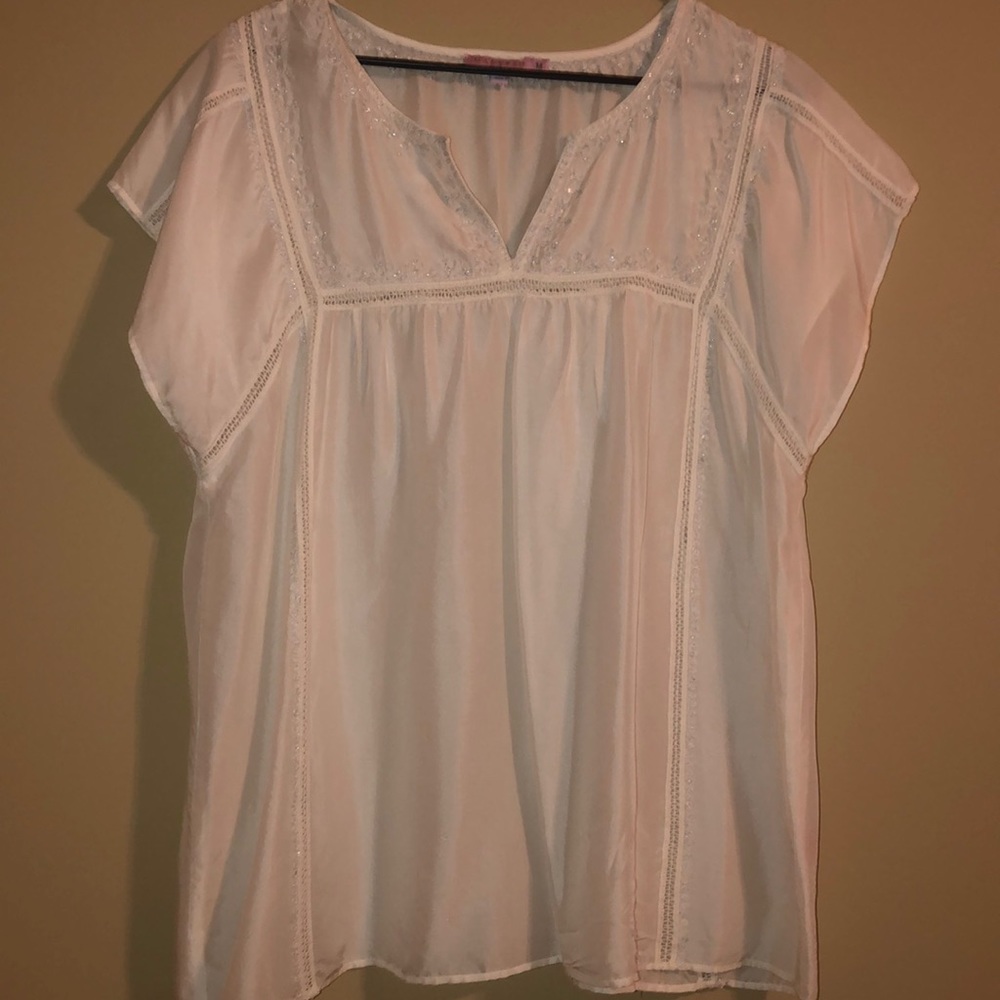 White silk blouse